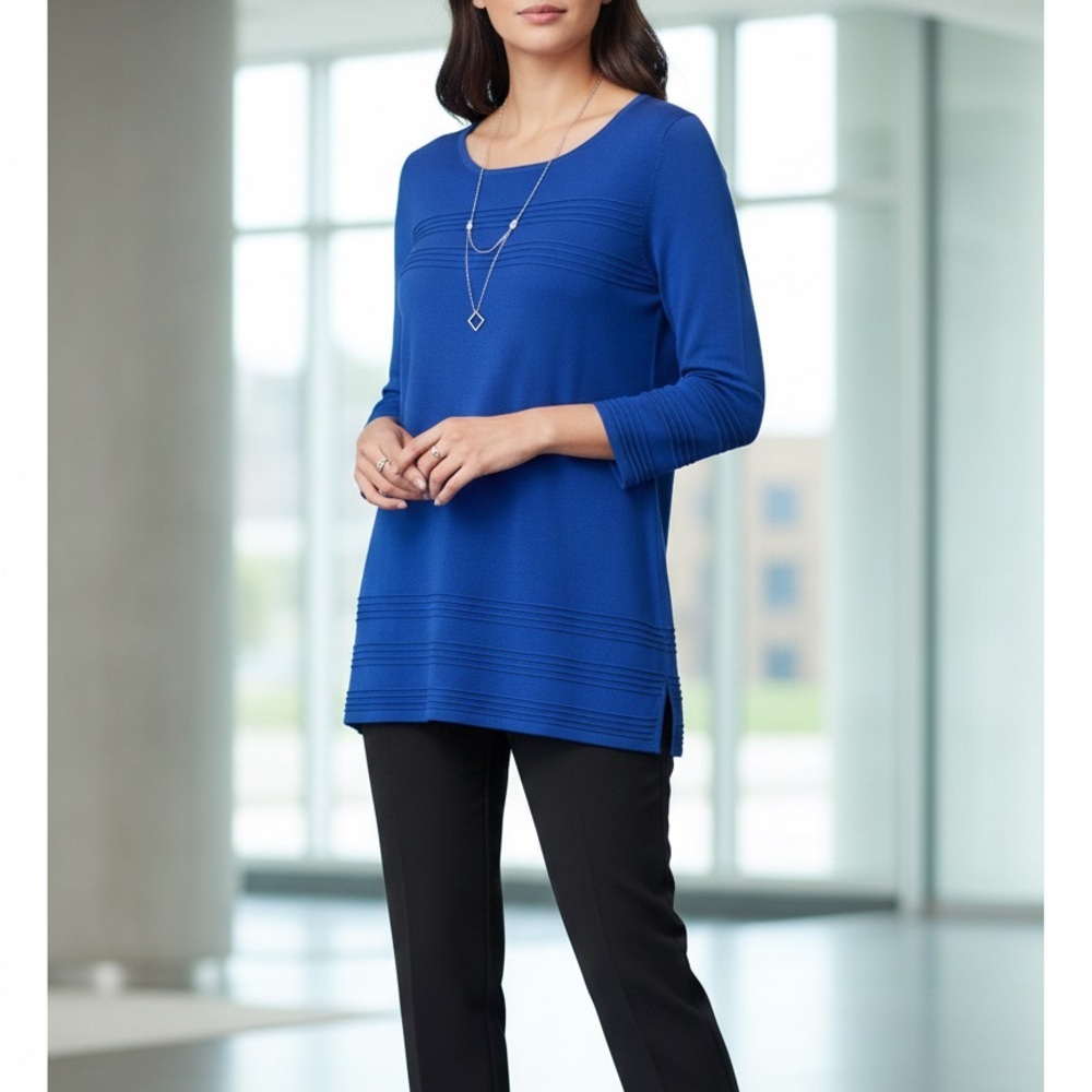Royal Blue Tunic Top from Cable&Gage Size M